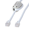TEL-FC-3N / フェライトコア付ツイストモジュラーケーブル（3m・ホワイト）