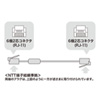 TEL-FST-02N / コア付シールドツイストモジュラーケーブル（0.2m・シルバー）