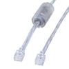 TEL-FST-1N2 コア付シールドツイストモジュラーケーブル(シルバー・1m) TEL-FST-1N2 / コア付シールドツイストモジュラーケーブル(シルバー・1m)