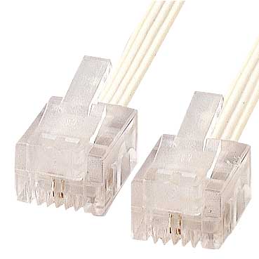 TEL-S2-15K / やわらかスリムケーブル(白・15m)