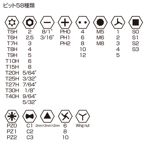 TK-026 / 62 in 1ドライバーセット