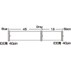 TK-416 / フラットケーブル（2ドライブ用・0.63m）