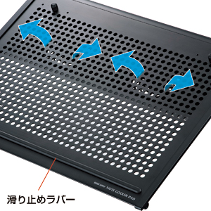 TK-CLN16U3 / ノート用クーラーパッド（ブラック・16型ワイド）