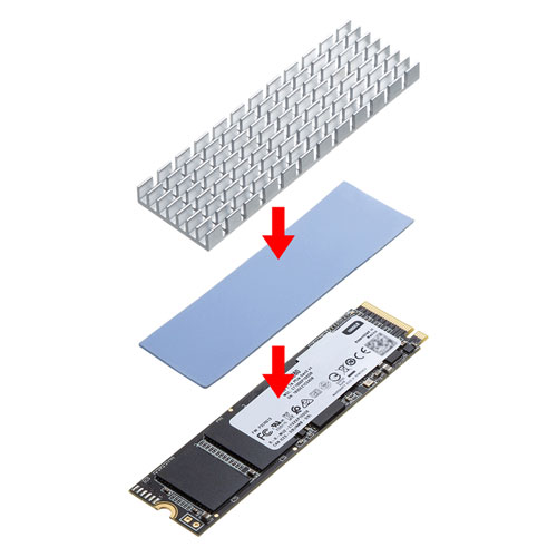 TK-HM5S / M.2 SSD用ヒートシンク（シルバー）