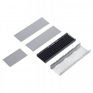 TK-HM6BK / M.2 SSD用ヒートシンク 両面実装対応(ブラック)