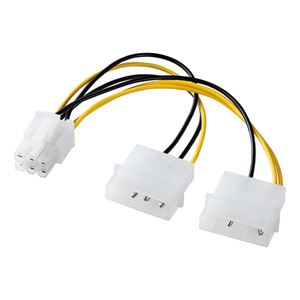 TK-PW87 / PCI Express用電源変換ケーブル(8cm)
