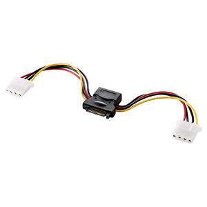 TK-PWSATA4-01 / 2股電源ケーブル(10cm)