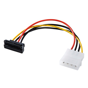 TK-PWSATA5SL / シリアルATA用電源変換ケーブル 下L型コネクタ(12cm)