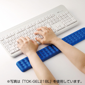 TOK-GEL21BK / ジェルリストレスト（フルキーボード向け・ブラック）