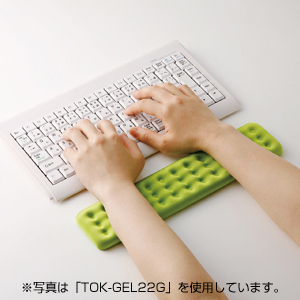 TOK-GEL22BK / ジェルリストレスト（コンパクトキーボード向け・ブラック）