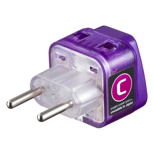 TR-AD14 / 海外電源変換アダプタ エレプラグW-C(ヨーロッパ全域)