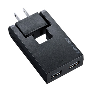 TR-AD2USBBK / スイングUSB充電タップ(ブラック)