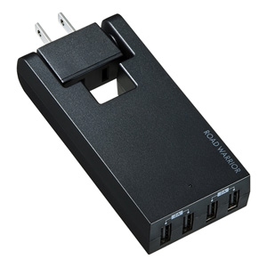 TR-AD3USBBK / スイングUSB充電タップ(ブラック)