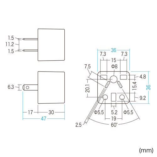 TR-AD5W / 日本専用マルチタイプ電源変換アダプタ（ホワイト）