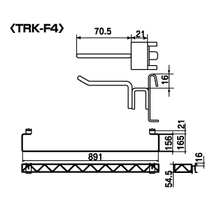 TRK-F4 / マウスパッド展示フックオプション