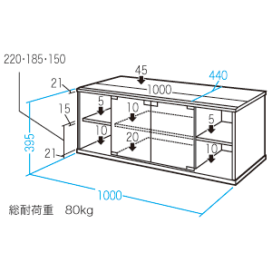 TVHF-M1000 / TVスタンド（W1000mm）