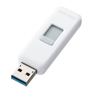 UFD-3HS4GW / USBメモリ(4GB)USB3.0 スライド式コネクタ(ホワイト)
