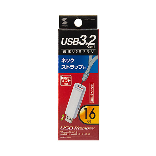 UFD-3SL16GW / USB3.2 Gen1 メモリ 16GB（ホワイト）