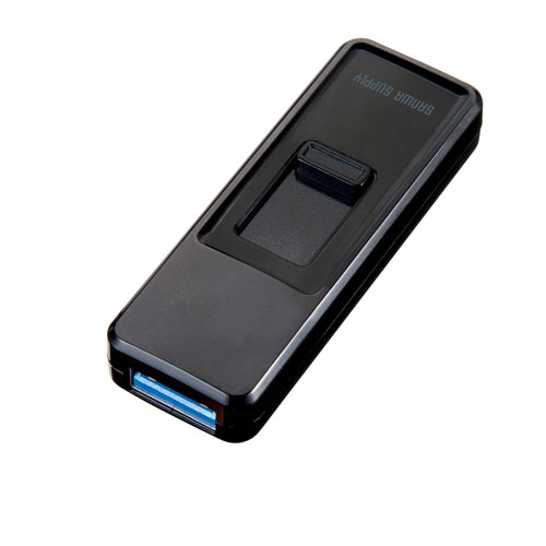 UFD-3SLT16GBK / USB3.2 Gen1 メモリ（16GB・スライドコネクタ・ブラック）