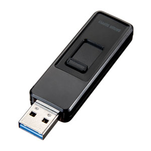 UFD-3SLT16GBK / USB3.2 Gen1 メモリ(16GB・スライドコネクタ・ブラック)