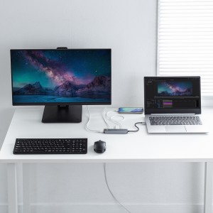 LEDで8K/4Kの接続状況がひと目でわかる、高速転送に対応したUSB 10Gbps Type-Cハブを発売