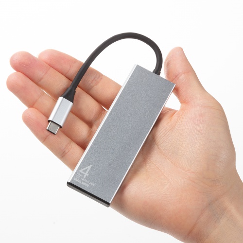 USB-10TCP38SV / USB 10Gbps Type-C ハブ(4ポート)