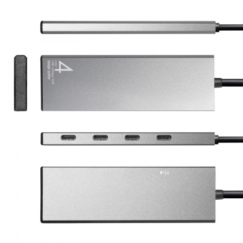 USB-10TCP38SV / USB 10Gbps Type-C ハブ(4ポート)