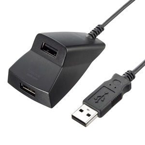 USB-2H215BK / 手元延長用2ポートUSB2.0ハブ(ブラック)