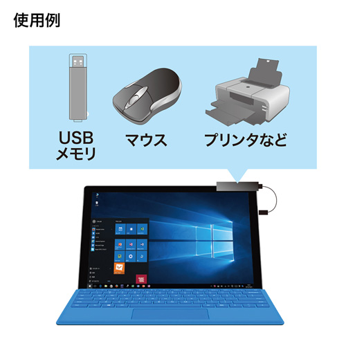 USB-2H302BK / タブレット用USBハブ（ブラック）