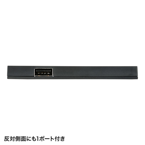 USB-2H401BK / 磁石付スリム4ポートUSB2.0ハブ（ブラック）