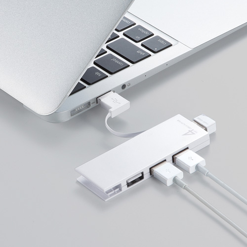 USB-2H406W / USB2.0ハブ (4ポート・ホワイト）