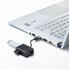 USB-2HC319BK カードリーダー付きUSB2.0ハブ(ブラック) USB-2HC319BK / カードリーダー付きUSB2.0ハブ(ブラック)