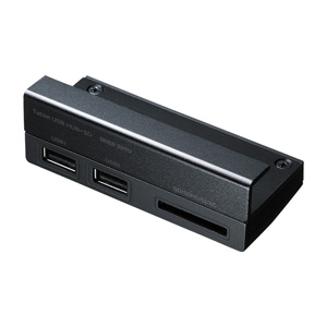 USB-2HS202BK / タブレット用USBハブ付きカードリーダー(ブラック)