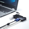 USB-3H131BK モバイルドッキングステーション(USB3.2 Gen1・HDMI・VGA・LAN) USB-3H131BK / モバイルドッキングステーション(USB3.2 Gen1・HDMI・VGA・LAN)