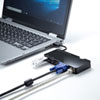 USB-3H131BK / モバイルドッキングステーション（USB3.2 Gen1・HDMI・VGA・LAN）