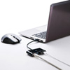 USB-3H301BK 有線LANアダプタ付きUSB3.0ハブ(ブラック) USB-3H301BK / 有線LANアダプタ付きUSB3.0ハブ(ブラック)
