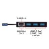 USB-3H322BKN USB3.2 Gen1 ハブ付き ギガビットLANアダプタ USB-3H322BKN / USB3.2 Gen1 ハブ付き ギガビットLANアダプタ