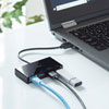 USB-3H322BK USB3.1 Gen1 ハブ付き ギガビットLANアダプタ USB-3H322BK / USB3.1 Gen1 ハブ付き ギガビットLANアダプタ