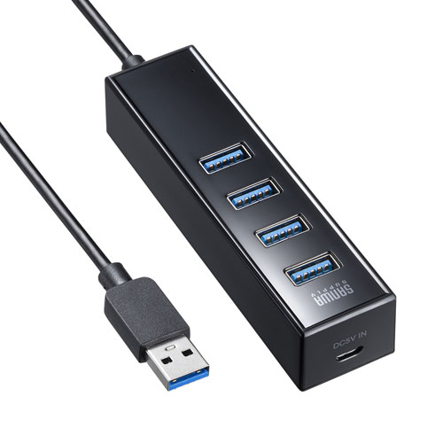 USB-3H405BKN / 磁石付USB3.2 Gen1 4ポートハブ