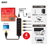 USB-3H405BK 磁石付USB3.0 4ポートハブ USB-3H405BK / 磁石付USB3.0 4ポートハブ