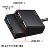 USB-3H413BK USB3.0+USB2.0コンボハブ(ブラック) USB-3H413BK / USB3.0+USB2.0コンボハブ(ブラック)