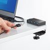 USB-3H434BK クランプ固定式 USB3.2 Gen1 ハブ USB-3H434BK / クランプ固定式 USB3.2 Gen1 ハブ