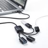 USB-3H436BK USB3.2 Gen1+USB2.0 コンボハブ(4ポート) USB-3H436BK / USB3.2 Gen1+USB2.0 コンボハブ(4ポート)
