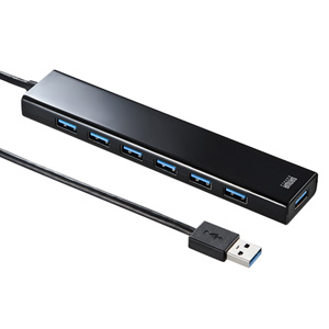 USB-3H703BK / 急速充電ポート付きUSB3.0ハブ(7ポート・ブラック)