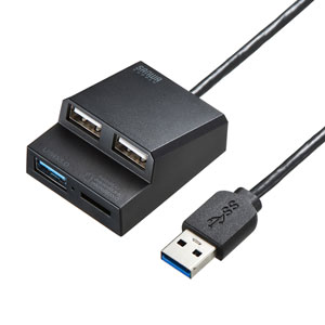 USB-3HC315BKN / USB3.2Gen1+USB2.0コンボハブ カードリーダー付き