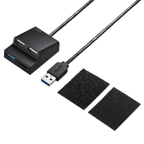 USB-3HC315BK / USB3.0+USB2.0コンボハブ　カードリーダー付き（ブラック）