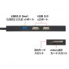 USB-3HC316BKN USB3.1+2.0コンボハブ カードリーダー付き USB-3HC316BKN / USB3.1+2.0コンボハブ カードリーダー付き