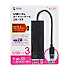 USB-3HC316BK / USB3.1＋USB2.0コンボハブ（カードリーダー付き・ブラック）