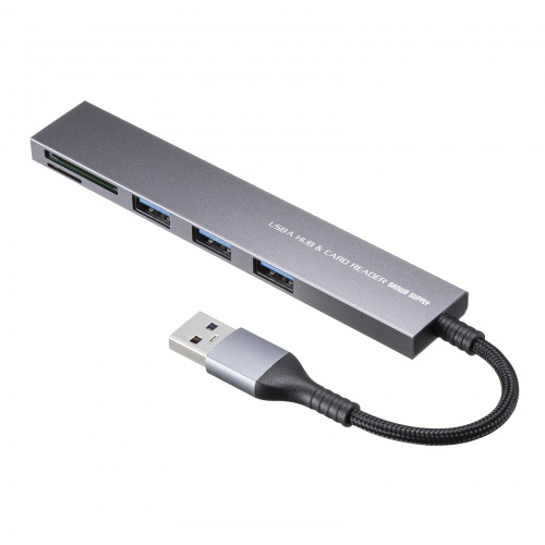 USB-3HC320MS / USB 5Gbps 3ポート スリム ハブ（カードリーダー付き・USB A接続）