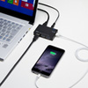 USB-3HCA410BK 最大2.1A出力ポート搭載USB3.0 4ポートハブ(ブラック) USB-3HCA410BK / 最大2.1A出力ポート搭載USB3.0 4ポートハブ(ブラック)